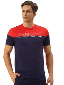 AM SWAN Premium Cotton Reglan Half Sleeve Crew Neck T-Shirts Multicolour