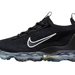 Nike Mens WMNS AIR Vapormax 2021 FK-Black/White-Metallic SILVER-DC4112-002-4.5UK, Running