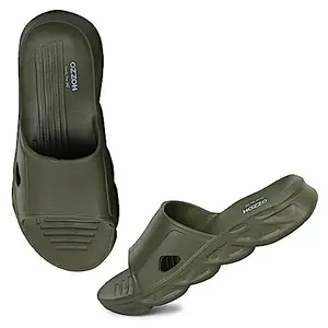 OZZOH Men`s Flip flops For Every day wear SQUEEZE OLIVE 10