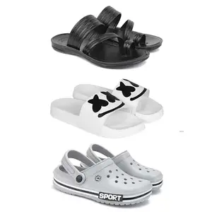 Men's Sandals | Lightweight Wear| Stylish & Easy to Wear For Men's PCV-SAN-(COMBO-3)-3152-3030-3016-9