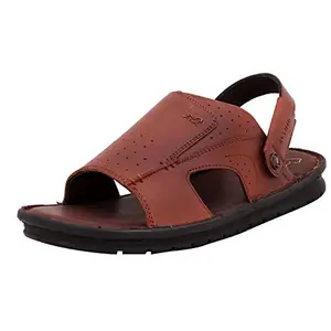 Attilio Men's Tan/Light Brown Outdoor Sandals - 9 UK (3231540770)