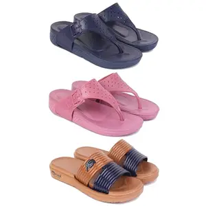 Women's Comfortable Sandal,Casual Lightweight Sandal for Everyday Wear | (COMBO-3)-1985-1984-1981-6-EURO-37