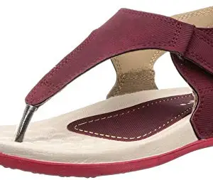 Welcome Women's DarkRed Flip-Flops - 5 UK/India (38 EU)(A1RedPF01_5)