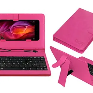 ACM ACM Keyboard Case Compatible with Mi Redmi Note 4 Mobile Flip Cover Stand Plug & Play Device for Study & Gaming Pink