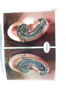 Peacock and Flower Design Full Earrings, Traditional Style