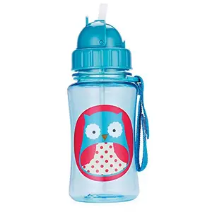 Skip Hop Zoo Straw Bottle Owl, Size 2.75" l x 7" h