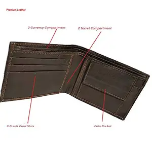 Forever99 Mens Leather Wallets Medium Size Multi style-16