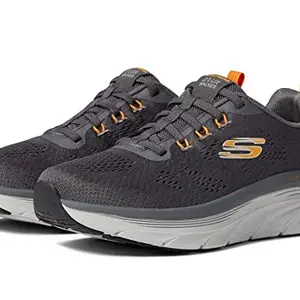 Skechers-D'LUX Walker-Commuter-Men's Casual Shoes-232261-CCOR-9 Charcoal/Orange