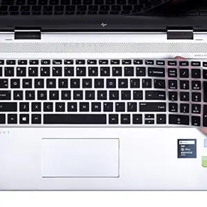 Saco Silicone Skin Keyboard Cover Compatible for HP Envy 17-BS049DX 15M-BQ121DX 15M-BS020WM 15M-BW011DX 15.6 inch Laptop -Black