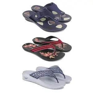 Women's Comfortable Sandal,Casual Lightweight Sandal for Everyday Wear | D_(COMBO-3)-1973-O22-1887-6-EURO-37