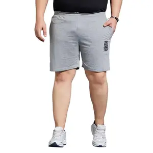 Bigbanana Plus Size Men's Regular Fit Solid Shorts (Salford-Grey-10,Grey,7XL)