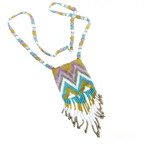 trendeela.com Trendeela Hurit Long Multicolored Beaded Necklace For Women
