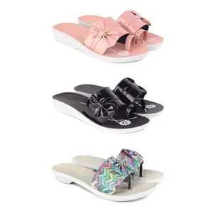 Women's Comfortable Sandal,Casual Lightweight Sandal for Everyday Wear | CL-(COMBO-3)-1988-1989-1966-8