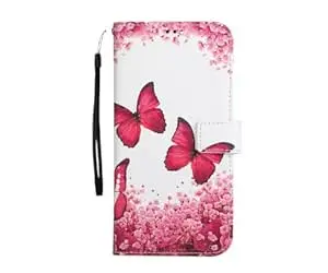TROUNCE for VIVO V70 Elite Mobile Flip Cover Vegan Leather with Wallet Card Holder | Kickstand & Magnetic Closure - Floral Butterfly Design