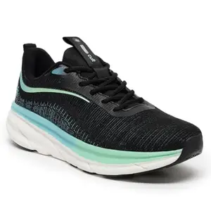 CULT Women Flytor Running Shoes (CS704457UK4_Black/Sea Green_UK4)