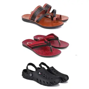 Men's Sandals | Lightweight | Stylish & Easy to Wear For Men's GR-SAN-(3-COMBO)-3151-3129-3144-8