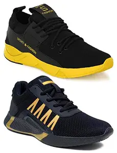 TYING Multicolor (9305-9309) Men's Casual Sports Running Shoes 6 UK (Set of 2 Pair)