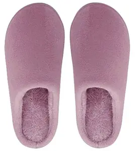 DRUNKEN Slipper For Women's Flip Flops Winter Slides Home Open Toe Non Slip Purple- 5-6 UK