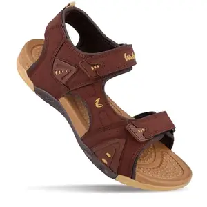 WALKAROO Men's Tan Sandals (WC4381) 6 UK