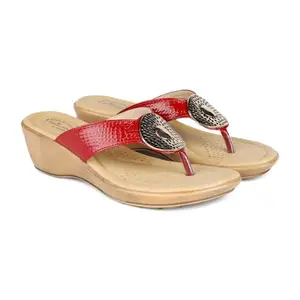 BATA Women Utsav 3-Comf-Aw19 Red Flip-Flops-6 (6715008)