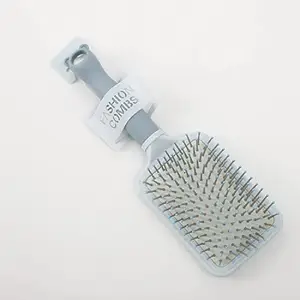 HARVA Professional Paddle Brush for Detangling Style Airbag Comb Plastic Hair Wave Brushes Blow-drying and Straightening Hair Combs (Blue, Rectangular Shape)