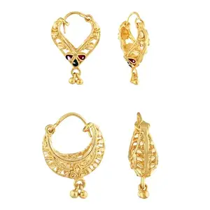 VFJ VIGHNAHARTA FASHION JEWELLERY Vighnaharta Stud Earring clip on bali earring Combo set For Women and Girls[VFJ1100-1102ERG]
