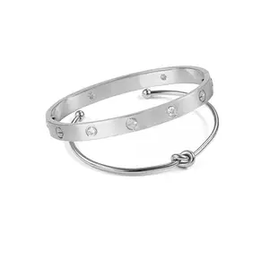 MYKI Angelical Stunning kada & knot Bracelet Set For Womens & Girls