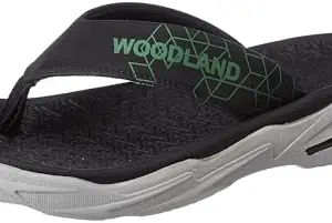 Woodland Men's Black/Apple Green EVA Slipper-7 UK (41EURO) (SGP 4297022)