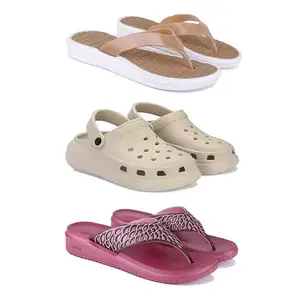 Women's Comfortable Sandal,Casual Lightweight Sandal for Everyday Wear | (COMBO-3)-1860-OO1-1886-6-EURO-37