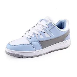 Bacca Bucci® Serenity Low Top Flat Sole Fashion-Forward Women's Sneakers for Any Occasion- Blue, Size UK39
