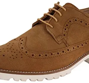 Auserio Men Tan Leather Formal Shoes-9 UK/India (43 EU) (SS 717)