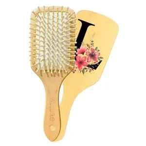 Allure Personalised Letter L Paddle Hair Brush