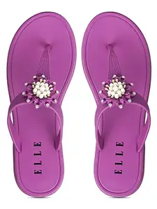 ELLE Women's Purple Flip-Flops