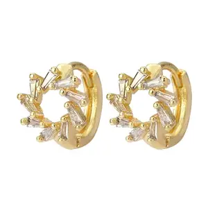 SALTY Chandrika Vrit Earrings for Women & Girls | Anti Tarnish | Stylish Fashion Jewellery | Ear Tops | Accessories for Girls | Minimal Jewelry | Ideal for Gifting