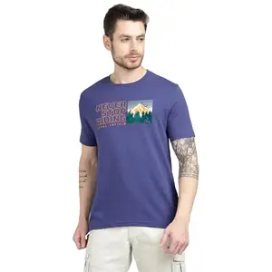 Royal Enfield Never Stop Riding T Shirt (Size: XL)-TSS250025-PURPLE