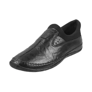 Metro Men Black Leather Casual Shoes UK/11 EU/45 (71-29)
