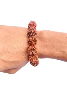 Rudraksham Certified 4 Mukhi Nepali Rudraksha Bracelet – Each Bead Lab Tested – Spiritual Jewelry for Speech, Learning & Focus | For Men & Women