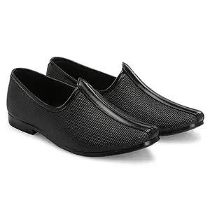 Vellinto Horsebit Ethnic Juttis for Men ll Casual Shoes for Men Black