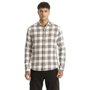 SNITCH Vista White Checks Shirts