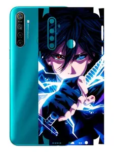 AtOdds - REALME 5i Mobile Back Skin Sticker - Lamination - Rear Screen Guard Protector Film Wrap (Coverage - Back+Camera+Sides) (Design - Anime 42)