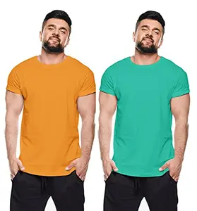 THE ELEGANT FASHION Men`s 100% Cotton Half Sleeve Combo Plain Round Neck Men's Plain Solid Regular Fit Pure Cotton Casual Wear T-Shirt Wear Solid Regular Fit Cotton T-Shirt