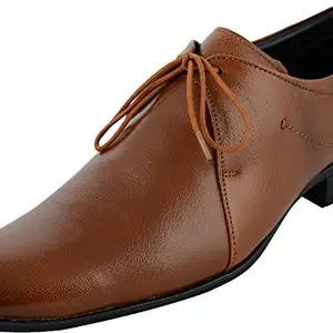Auserio Men's Tan Leather Formal Shoes - 9 UK/India (43 EU)(SS-203)
