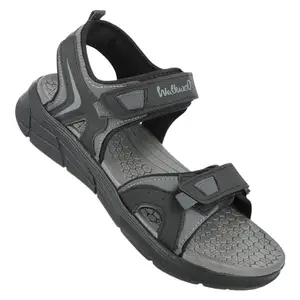 WALKAROO WC4371 Mens Casual and Regular Wear Fashion Sandals - BlackGrey