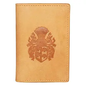 STYLE SHOES Tan Genuine Leather 10-15 Card Slots Card Holder Wallet for Men & Women