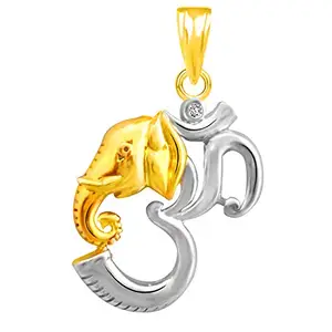 THE MARKETVILLA 925 Sterling Silver Ganesha Ganpati Locket In CZ God Pendant For Man & Women Pendent