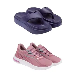 SPORTER Extra Soft Classic Casual wear with Flexibility Technology Flip Flop Combo for Women's/Girl's(6112+2022)(5) Multicolor