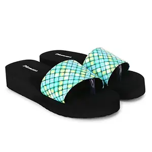 Dhamasa Stylish check design Glossy flip flop slipper women & girls