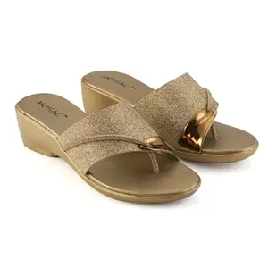 MOSAC Women's Party-Wear Designer Wedding Slip-On Casual Wedge Fashion Wedding Sandal