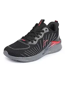 ABROS Men's Spartan-O ASSG1227O Sports Shoes -Black/Red_9UK