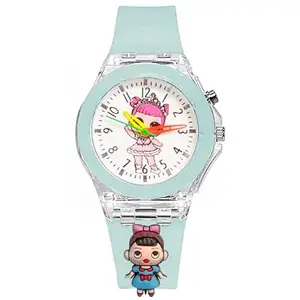 ADAMO 3D Cartoon Analouge Watch for Kids Boys and Girls | Analogue Watch with 7 Color Glowing Disco Light| Watch for Boys & Girls with 3D Cute Cartoon 916BBI02